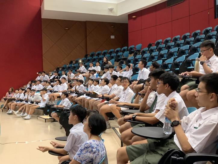 MOELC students in the atrium
